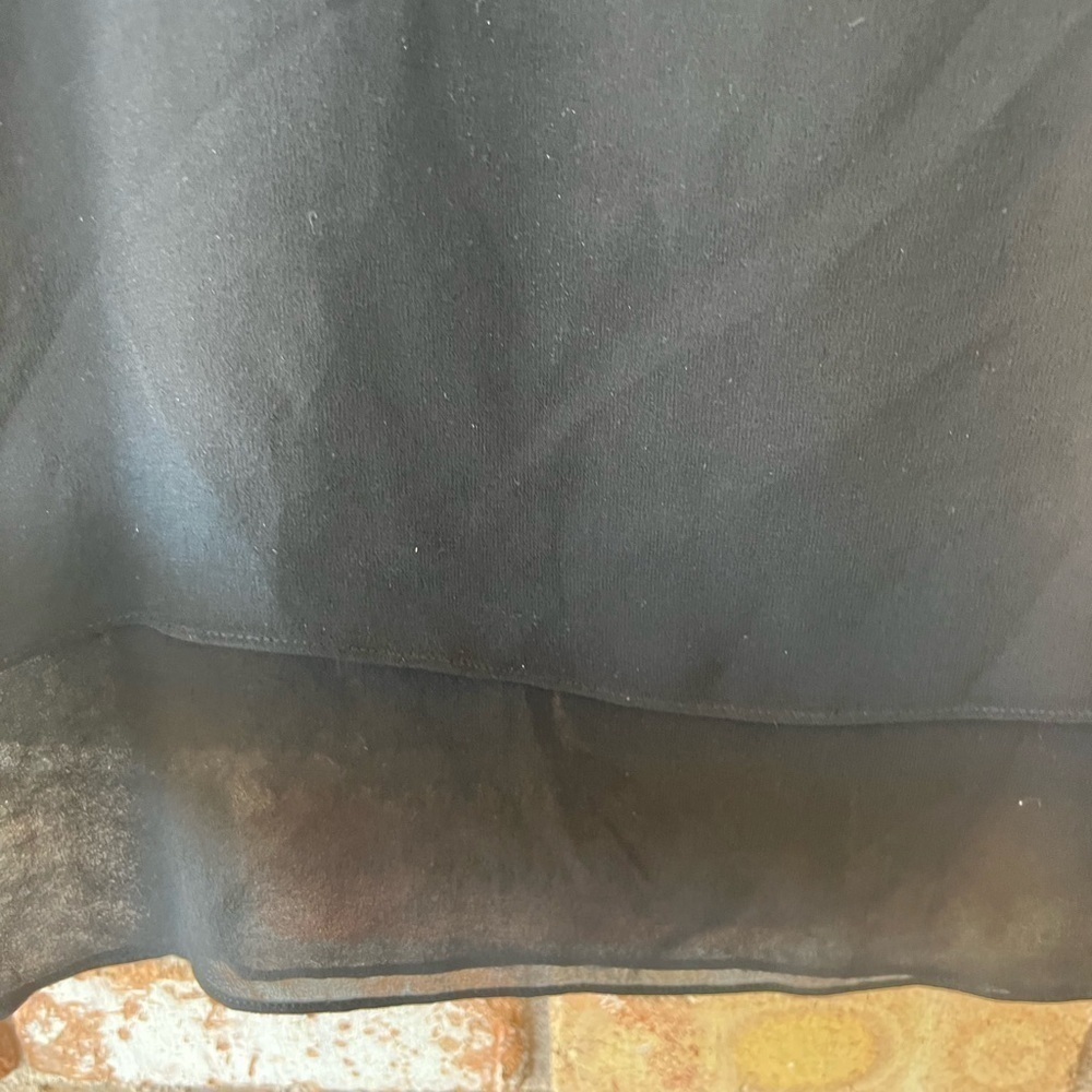 Rag & Bone Harper Top Black Sheer Back Tank Top Shirt View 6